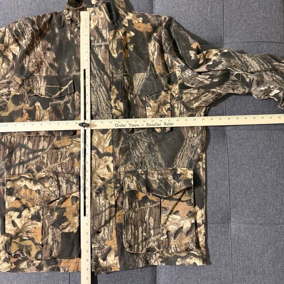 Vintage Ozark Trail Hunting Jacket Men Large 100% Cotton Mossy Oak‎ Camo 90s - Picture 3 of 6